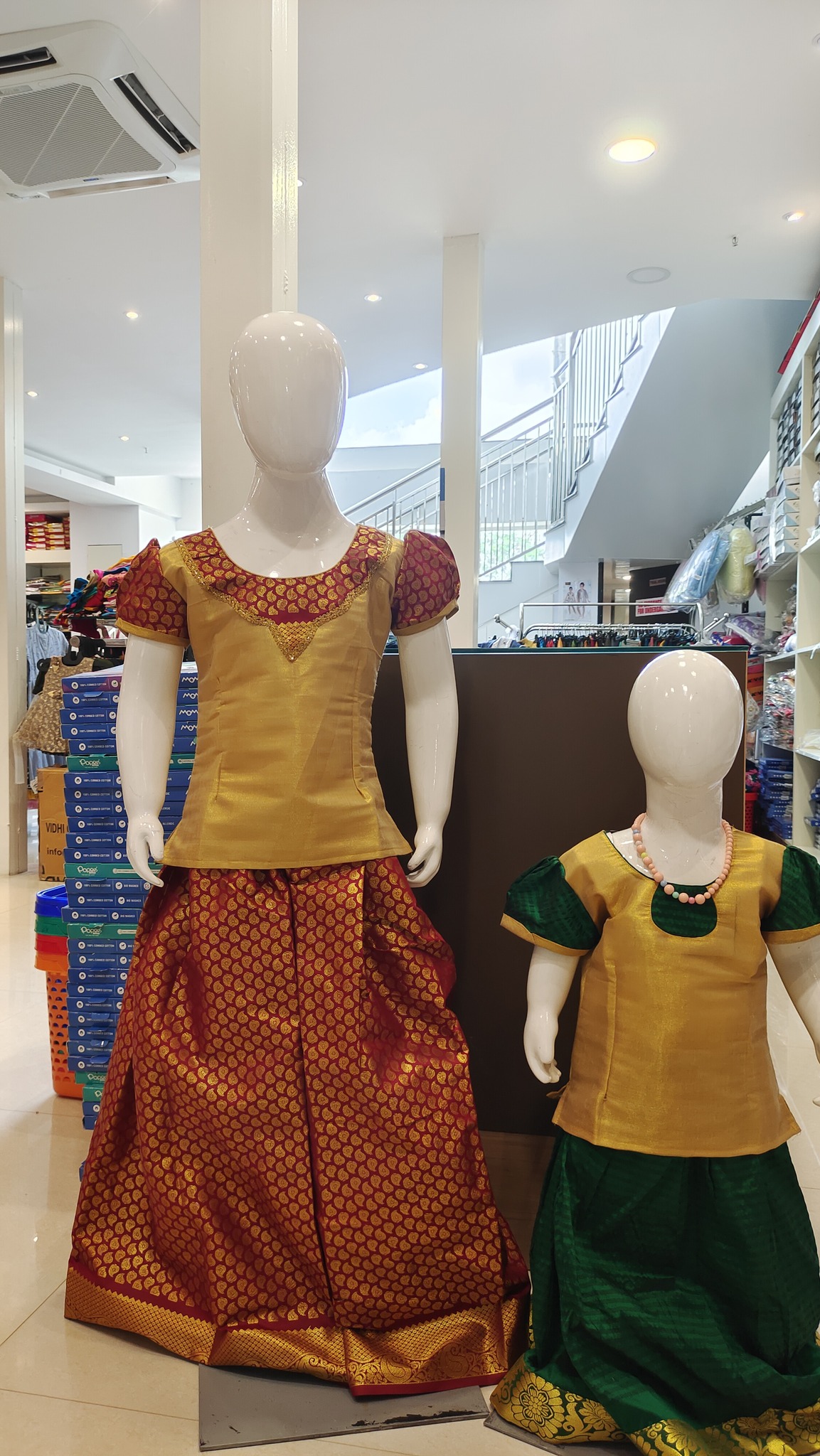 Maroon Semi Silk Skirt